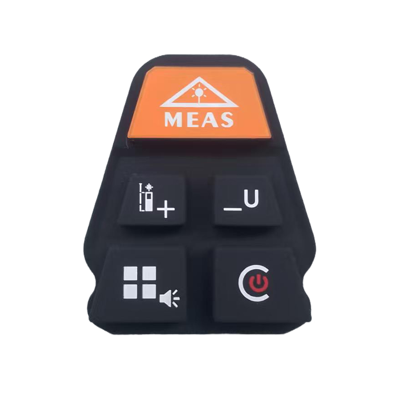 How does a custom-designed light guide column in silicone product molds ensure that remote control silicone buttons are clearly visible in the dark?